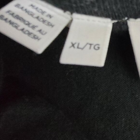 Men's XL 1/4 zip Pullover Cardigan Sweater Black Selected Homme 100% Cotton - Picture 7 of 16